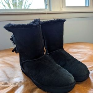 UGG Bailey Bow 2 Boot, Black, Women's size 8
